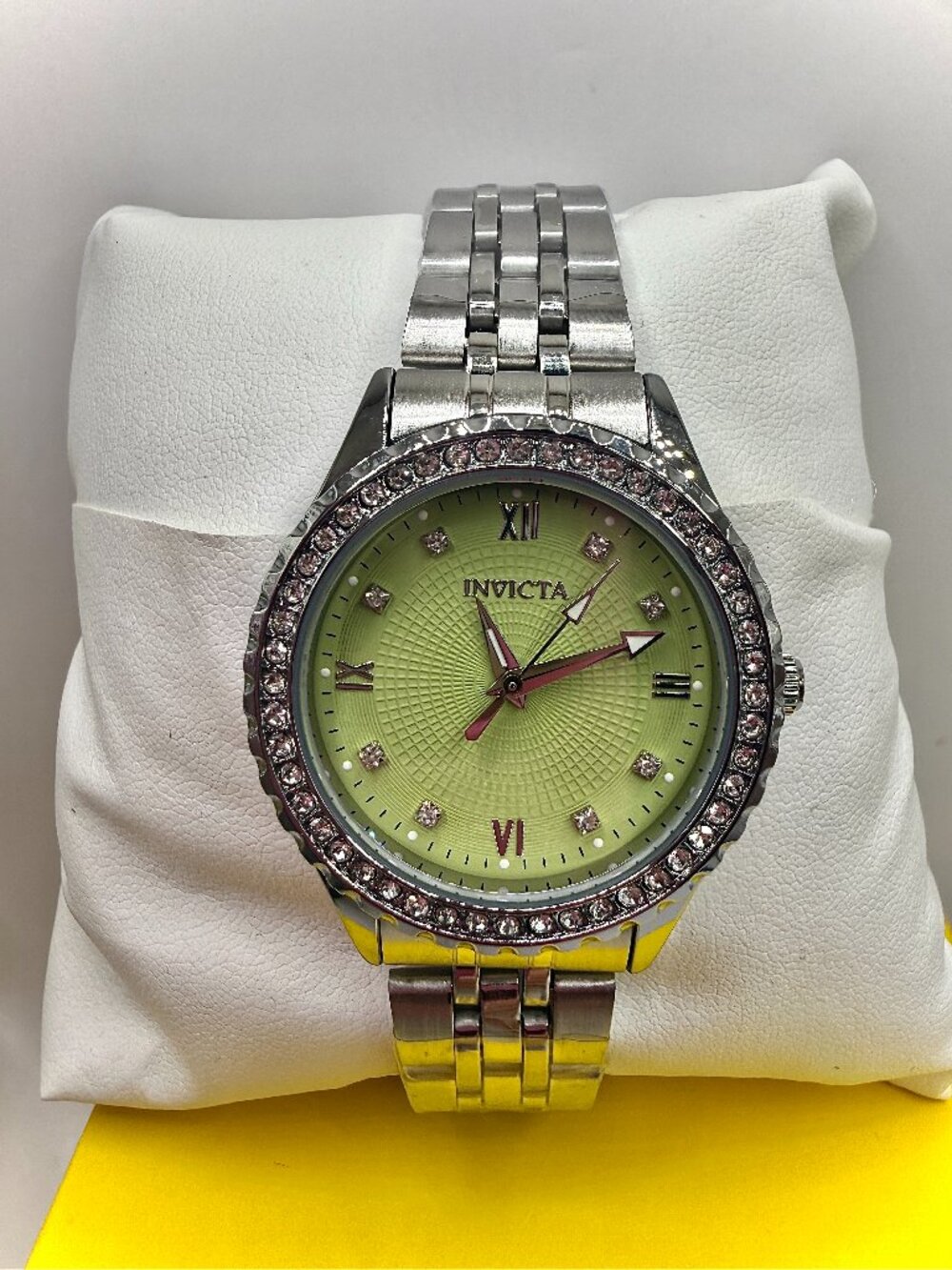 Invicta Wildflower Women's Quartz Watch Green Dial Silver 32mm NEW